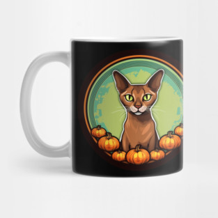 Abyssinian Cat Halloween, Cat Lover Mug