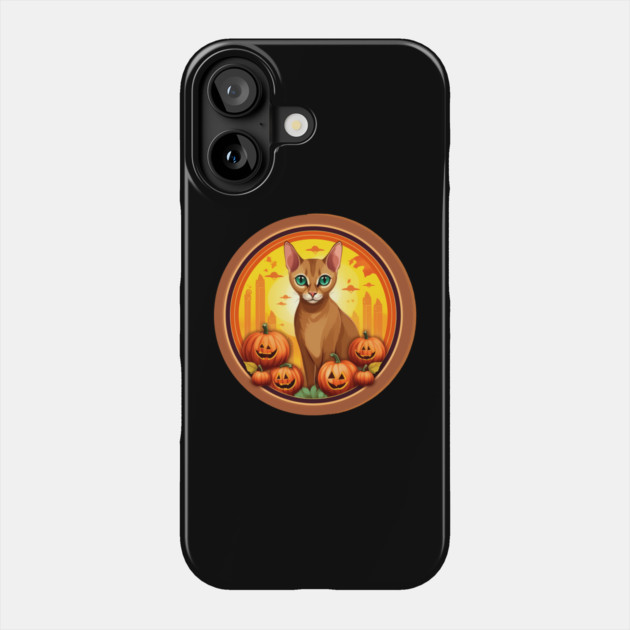 Abyssinian Cat Halloween, Cat Lover Phone Case by logiamerch