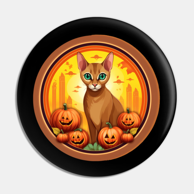Abyssinian Cat Halloween, Cat Lover Pin by logiamerch