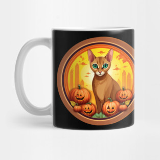 Abyssinian Cat Halloween, Cat Lover Mug