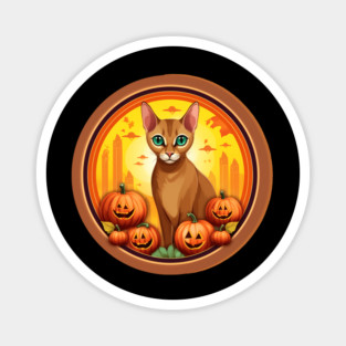 Abyssinian Cat Halloween, Cat Lover Magnet