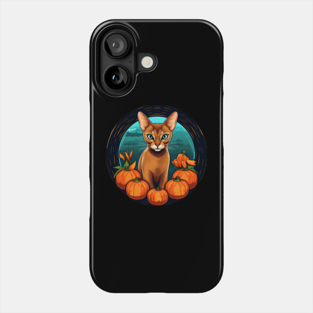 Abyssinian Cat Halloween, Cat Lover Phone Case by logiamerch