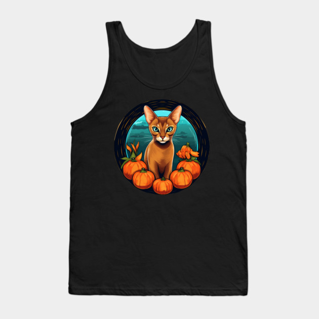 Abyssinian Cat Halloween, Cat Lover Tank Top by logiamerch