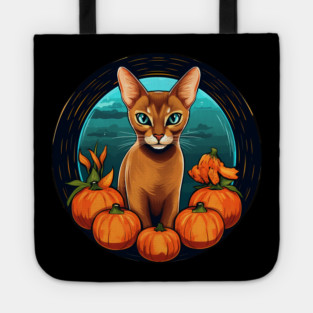 Abyssinian Cat Halloween, Cat Lover Tote