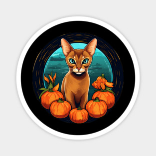 Abyssinian Cat Halloween, Cat Lover Magnet