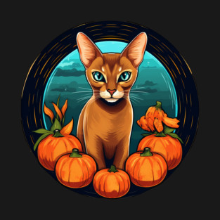 Abyssinian Cat Halloween, Cat Lover T-Shirt