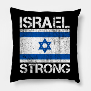 Israel Strong - I stand with Israel Flag Pillow