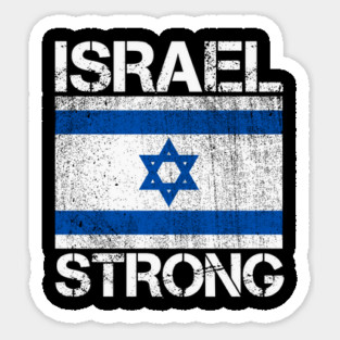 Israel Strong - I stand with Israel Flag Sticker