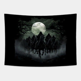 The Nine Riding by the Moon - Fantasy Tapestry
