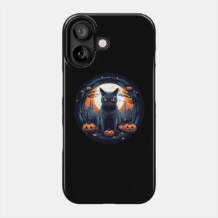 American Shorthair Black Cat Halloween, Cat Lover Phone Case