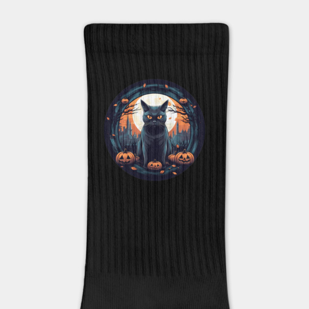 American Shorthair Black Cat Halloween, Cat Lover by logiamerch
