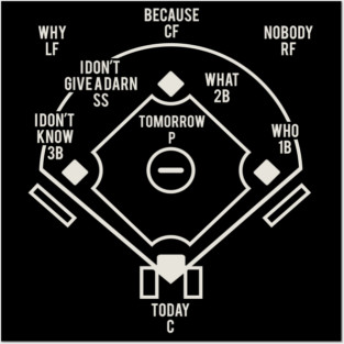 Who's On First Classic Baseball Abbott and Costello Posters and Art