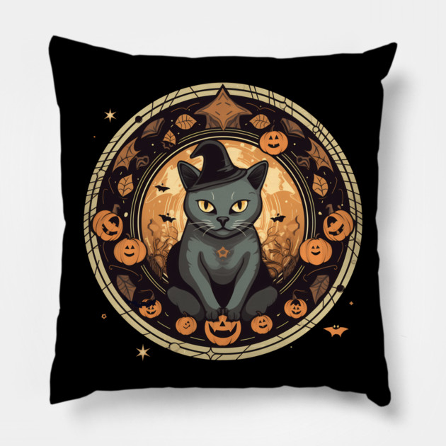 American Shorthair Cat Halloween, Cat Lover Pillow by logiamerch