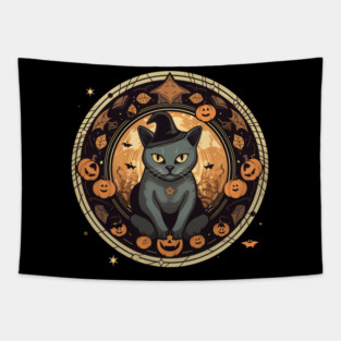 American Shorthair Cat Halloween, Cat Lover Tapestry
