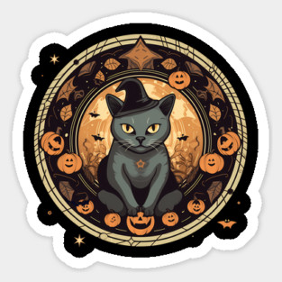 American Shorthair Cat Halloween, Cat Lover Sticker