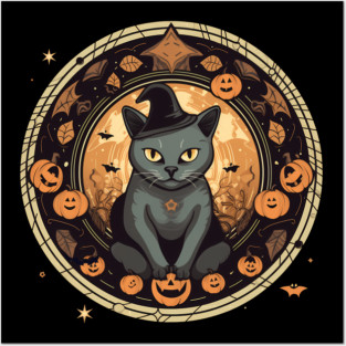 American Shorthair Cat Halloween, Cat Lover Posters and Art