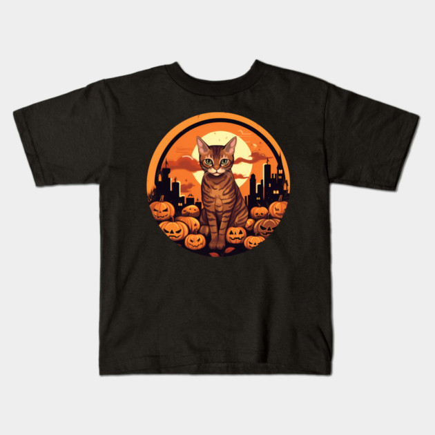 Bengal Cat Halloween, Cat Lover Kids T-Shirt by logiamerch