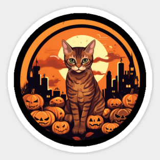 Bengal Cat Halloween, Cat Lover Sticker