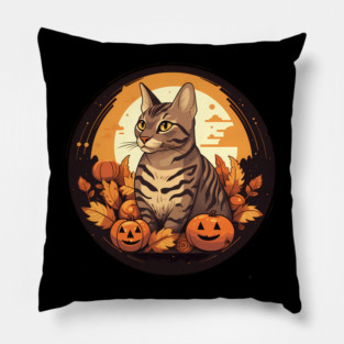 Bengal Cat Halloween, Cat Lover Pillow