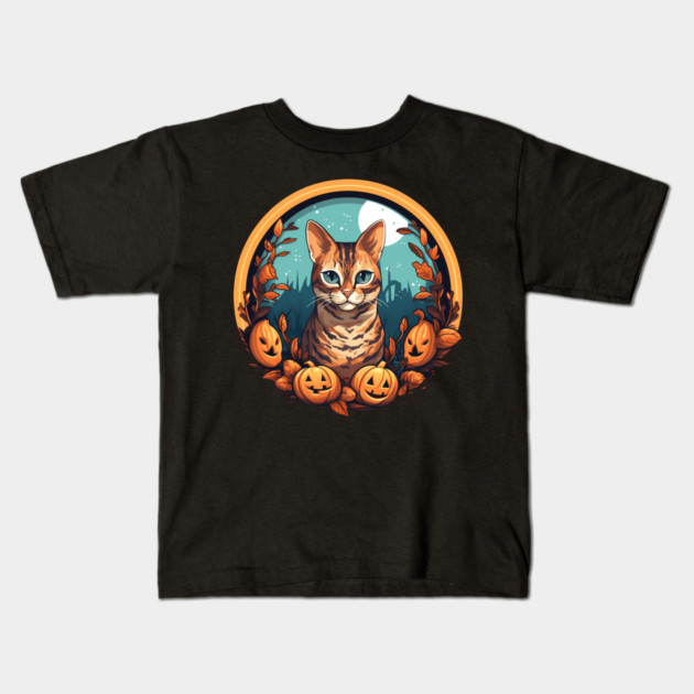 Bengal Cat Halloween, Cat Lover Kids T-Shirt by logiamerch