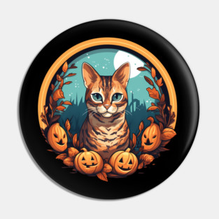 Bengal Cat Halloween, Cat Lover Pin