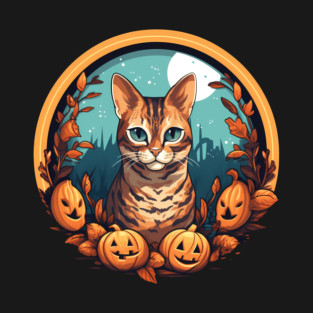Bengal Cat Halloween, Cat Lover T-Shirt