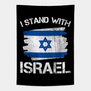 I Stand with Israel Flag - Israel Strong Tapestry
