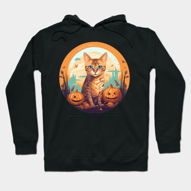 Bengal Cat Halloween, Cat Lover Hoodie by logiamerch