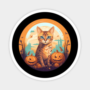 Bengal Cat Halloween, Cat Lover Magnet