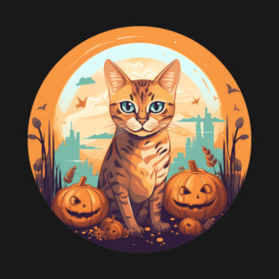 Bengal Cat Halloween, Cat Lover T-Shirt