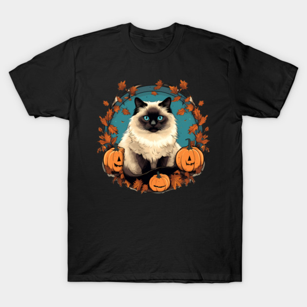 Birman Cat Halloween, Cat Lover T-Shirt by logiamerch