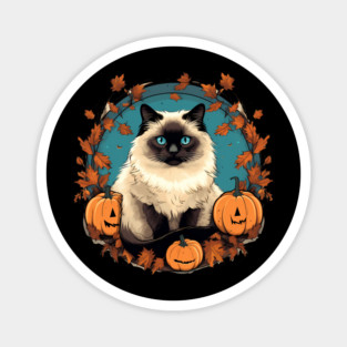 Birman Cat Halloween, Cat Lover Magnet