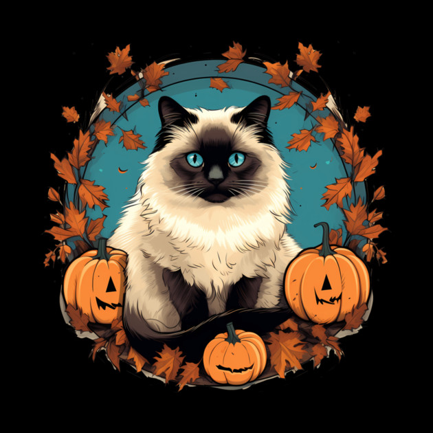 Birman Cat Halloween, Cat Lover by logiamerch