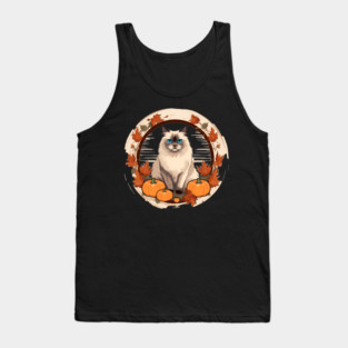Birman Cat Halloween, Cat Lover Tank Top