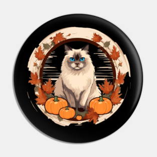 Birman Cat Halloween, Cat Lover Pin