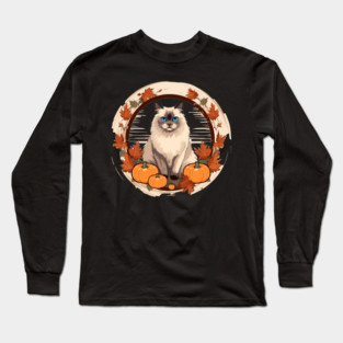 Birman Cat Halloween, Cat Lover Long Sleeve T-Shirt