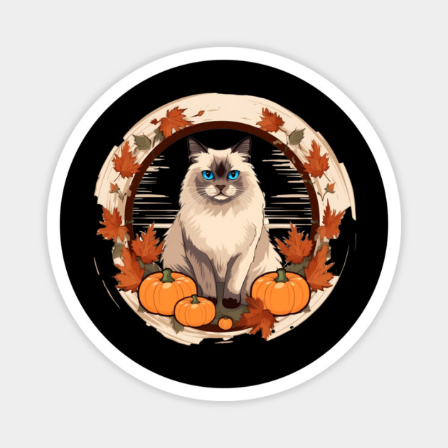 Birman Cat Halloween, Cat Lover Magnet by logiamerch