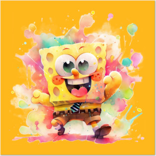 SPONGEBOB COLOR SPLASH Posters and Art