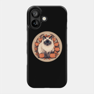 Birman Cat Halloween, Cat Lover Phone Case
