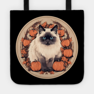 Birman Cat Halloween, Cat Lover Tote