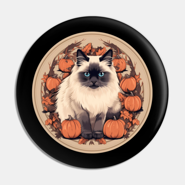 Birman Cat Halloween, Cat Lover Pin by logiamerch