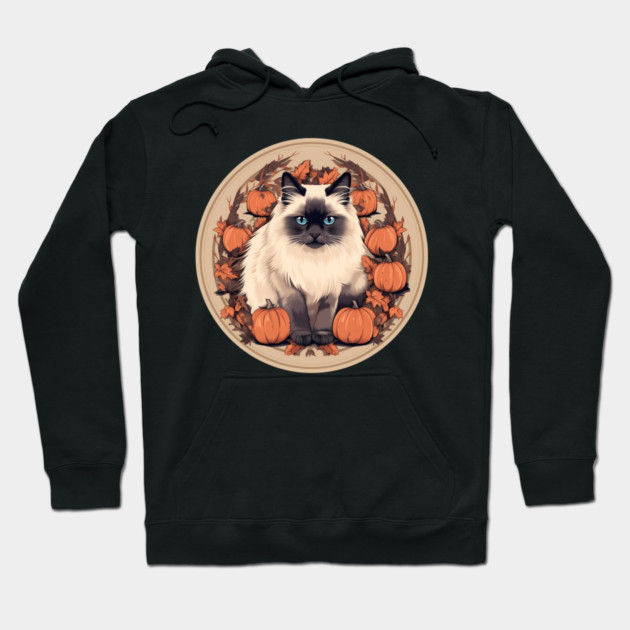 Birman Cat Halloween, Cat Lover Hoodie by logiamerch