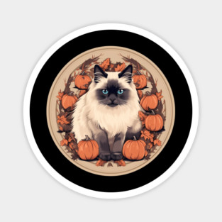 Birman Cat Halloween, Cat Lover Magnet