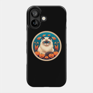 Birman Cat Halloween, Cat Lover Phone Case