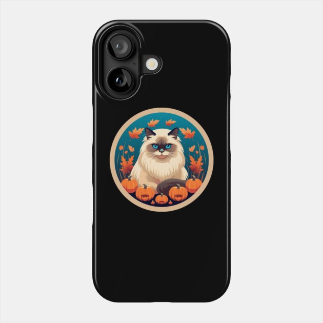 Birman Cat Halloween, Cat Lover Phone Case by logiamerch