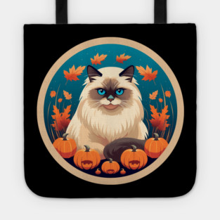 Birman Cat Halloween, Cat Lover Tote