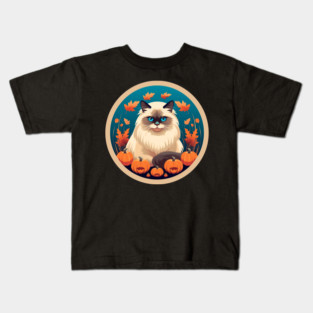 Birman Cat Halloween, Cat Lover Kids T-Shirt