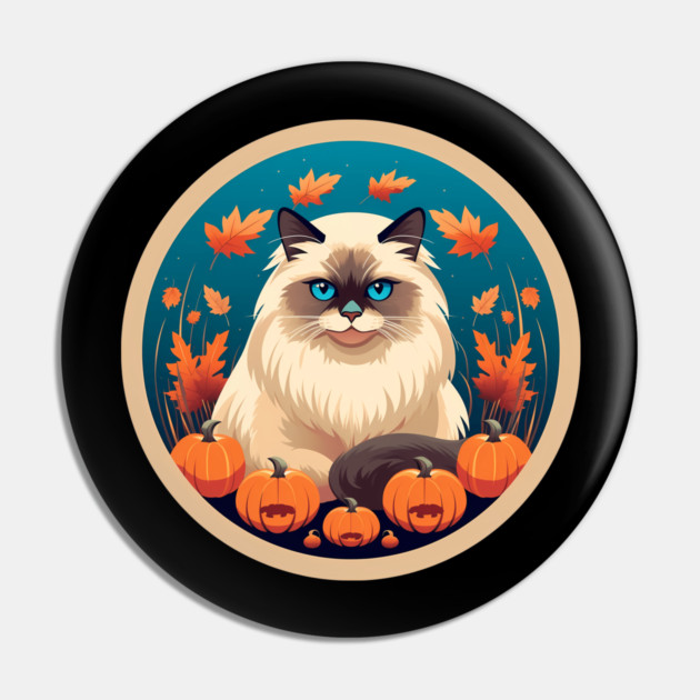 Birman Cat Halloween, Cat Lover Pin by logiamerch