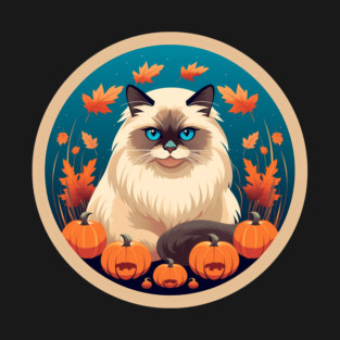 Birman Cat Halloween, Cat Lover T-Shirt