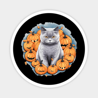 British Shorthair Cat Halloween, Cat Lover Magnet
